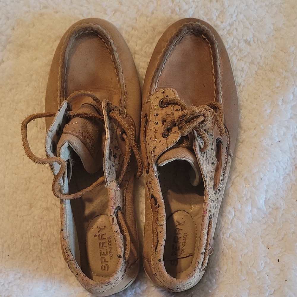 Sperry Kids Tan Boat Shoes
